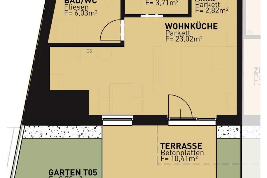 Erstbezug Alte Donau I Fertigstellung 08/26, Wohnung-kauf, 280.500,€, 1210 Wien 21., Floridsdorf