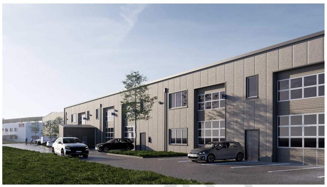 Gewerbeobjekt - Grünw neu gebaute Kaufhallen 47 m2 bis 141 m2 mit B Widmung FERTIGSTELLUNG HERBST 26