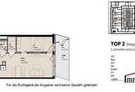 TOPLAGE und ERSTBEZUG: Hofseitige, moderne 2-Zimmerwohnung mit großer Loggia! Besichtigung ab Ende Jänner/Anfang Februar 2025 - Vormerkung schon jetzt möglich!