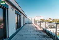 Wohnung der Superlative: Atemberaubender Weitblick in Hof-Ruhelage - große Süd-Ost-Terrasse direkt beim Donauzentrum / U1 - Baurecht