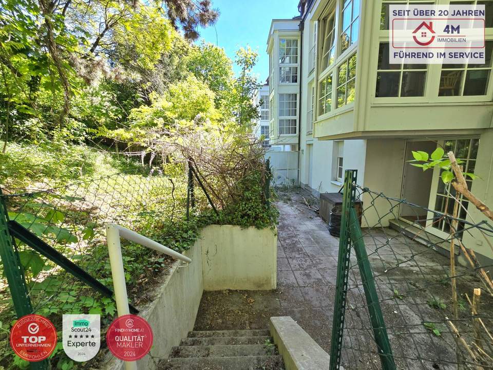 Charmante 3-Zimmer Terrassenwohnung mit großzüzigem Privatgarten und Garage in der Gersthoferstraße