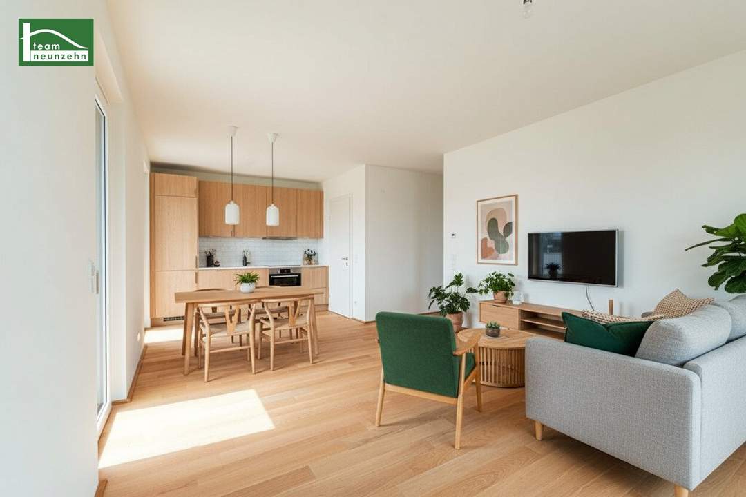 Idyllische 3-Zimmer-Wohnung im energieeffizenten Neubauprojekt Hirschfeld - Naturnah wohnen