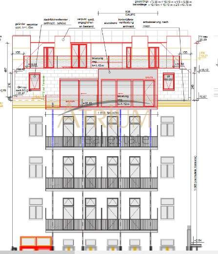 Rohdachboden mit Baugenehmigung für 3 hochwertige Maisonette-Wohnungen