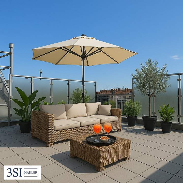 Modernes Wohnen mit großer Terrasse zum Entspannen