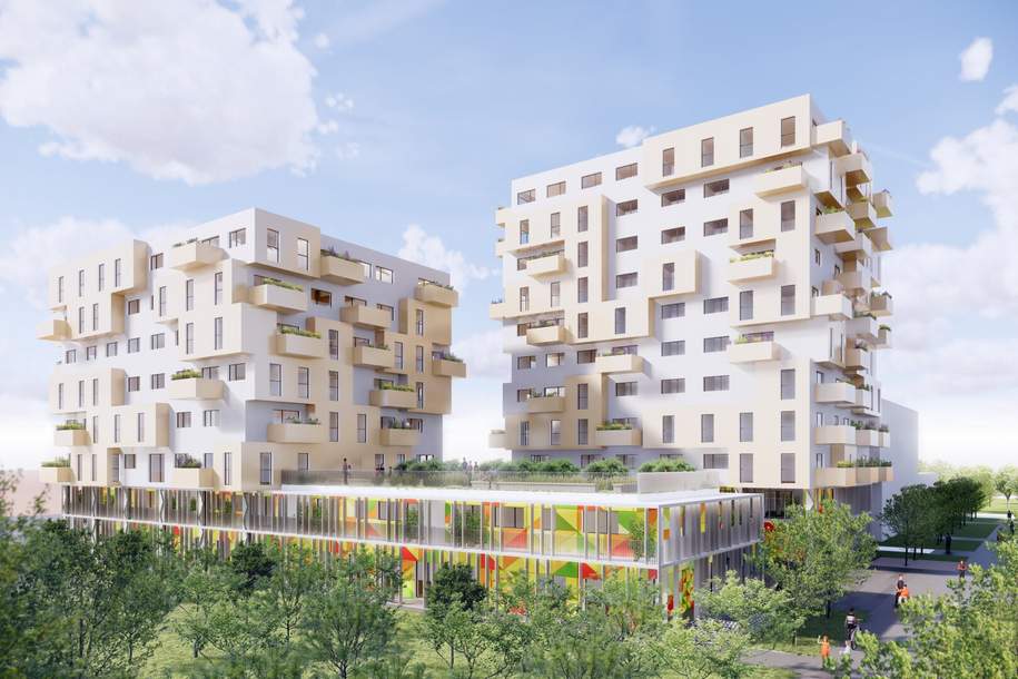 Niki mittendrin - geförderte Mietwohnung beim Badeteich Hirschstetten, Wohnung-miete, 563,03,€, 1220 Wien 22., Donaustadt