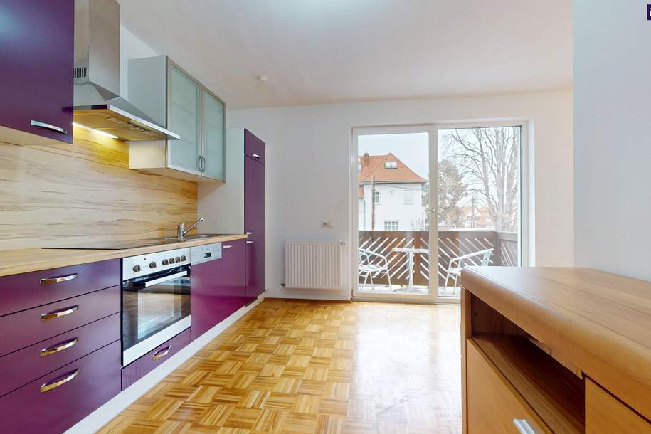 Attraktive 2-Zimmer-Wohnung mit Balkon &amp; niedrigen Betriebskosten – Graz-Puntigam, Wohnung-kauf, 110.000,€, 8055 Graz(Stadt)