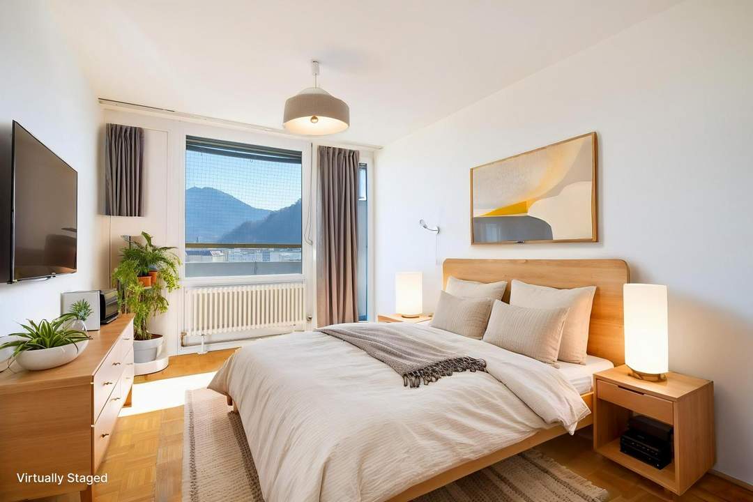 Frisch renovierte 2-3 Zimmer Wohnung mit Balkon und Tiefgaragenplatz im begehrten Salzburger Lichthaus