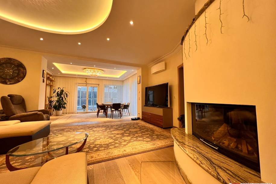Exklusive Luxusvilla mit Pool und traumhaftem Garten in begehrter Lage von Bruckhaufen nahe Alte Donau und UNO City., Haus-kauf, 3.999.999,€, 1210 Wien 22., Donaustadt