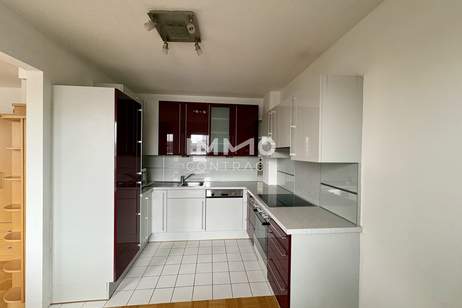 Lichtdurchflutete 2-Zimmer-Wohnung (möbliert) mit großer Terrasse im letzten Liftstock, Wohnung-miete, 995,49,€, 1220 Wien 22., Donaustadt