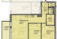 SUPER GROSSE LOGGIA 7,77m²!! Moderne Neubauwohnung nahe Akademiepark