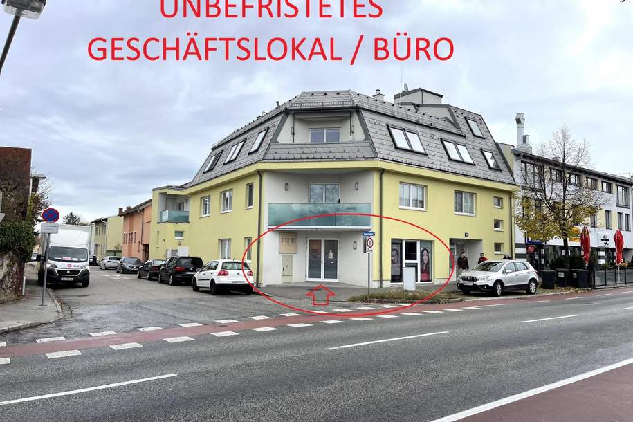 UNBEFRISTETES Eck-Geschäftslokal direkt gegenüber Gymnasium Zehnergasse, Gewerbeobjekt-miete, 1.199,01,€, 2700 Wiener Neustadt(Stadt)