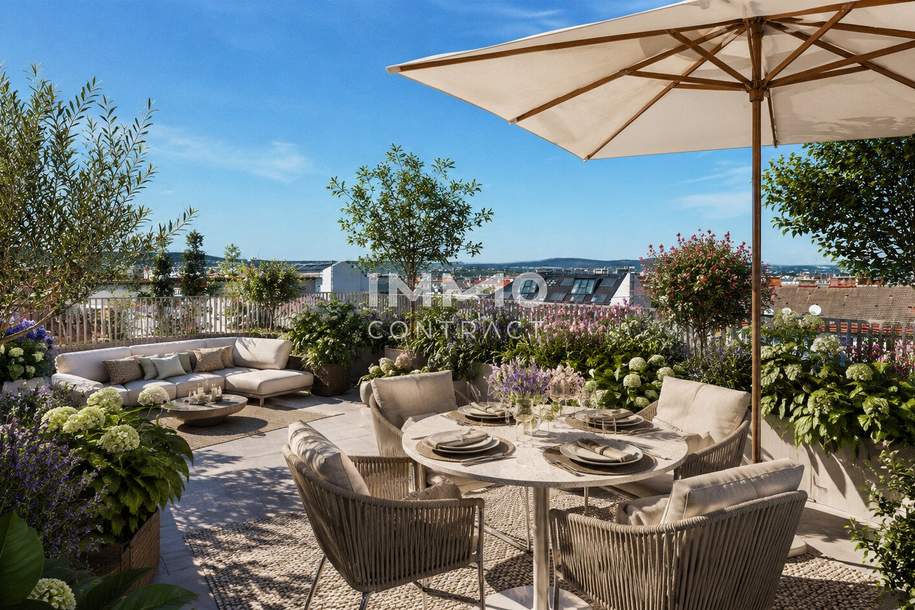 Jetzt Treuhänder sparen: Vierzimmer-Penthouse mit fantastischer Dachterrasse und Rundumblick (Neubau, Erstbezug), Wohnung-kauf, 213.700,€, 1160 Wien 16., Ottakring