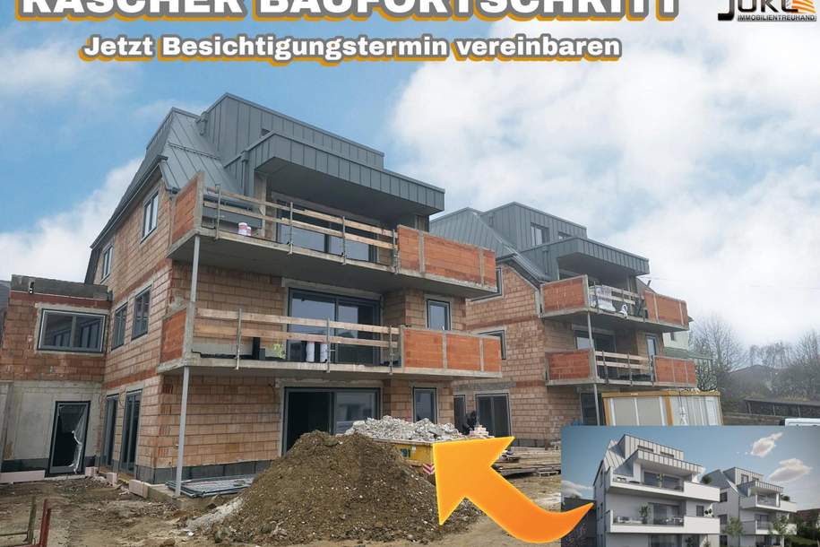 LINZ / FROSCHBERG: RASCHER BAUFORTSCHRITT - DG &amp; EMPORE -EIGENTUMSWOHNUNG ca. 140,26 m² Wohnfläche, 5 Zimmer + Dachterrasse, inkl. Carportstellplatz, Wohnung-kauf, 919.000,€, 4020 Linz(Stadt)