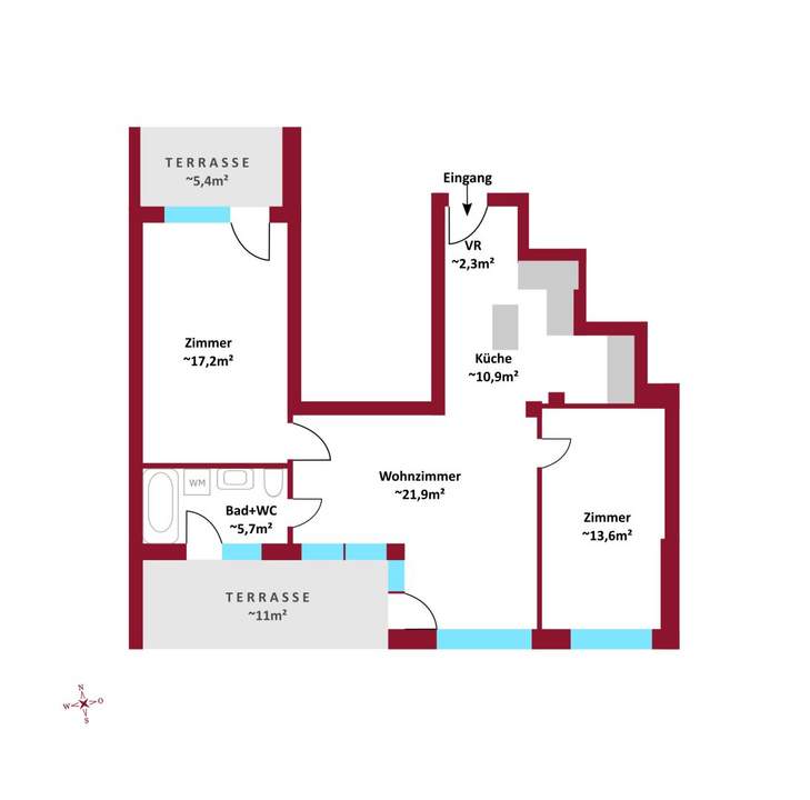 JETZT NOCH WÜNSCHE EINBRINGEN! DG Neubau/Erstbezug I 2 Terrassen + Dachterrasse I Schlüsselfertig I Luftwärmepumpe inkl. Kühlung (copy)