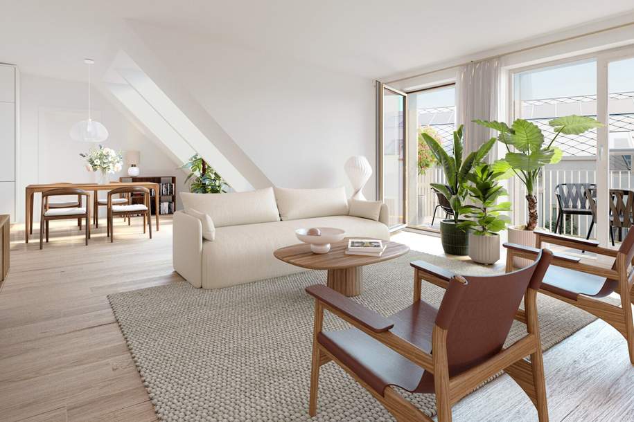 FERNBLICK | südwestseitige Dachterrasse | historischen Gewölbekeller | Nähe Kahlenberg, Cobenzl & Beethovengang | ERSTBEZUG, Wohnung-kauf, 995.000,€, 1190 Wien 19., Döbling