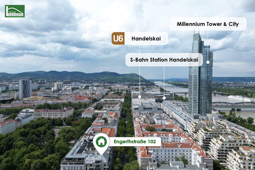 Innenhof-Gartenwohnung in direkter Nähe zur U6 und S-Bahn Handelskai sowie Millennium City! Ab Dezember verfügbar - JETZT ANFRAGEN