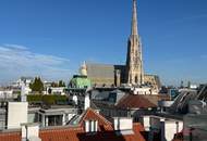 Moderne Dachgeschosswohnung (Maisonette) mit großer Dachterrasse und einzigartigem Ausblick auf den Stephansplatz