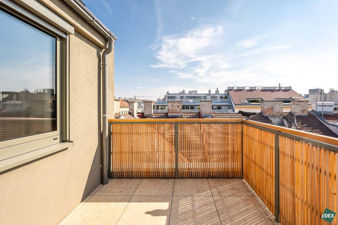 KARAJAN – 2-Zimmer-Dachgeschoß mit Terrasse und Balkon beim Augarten