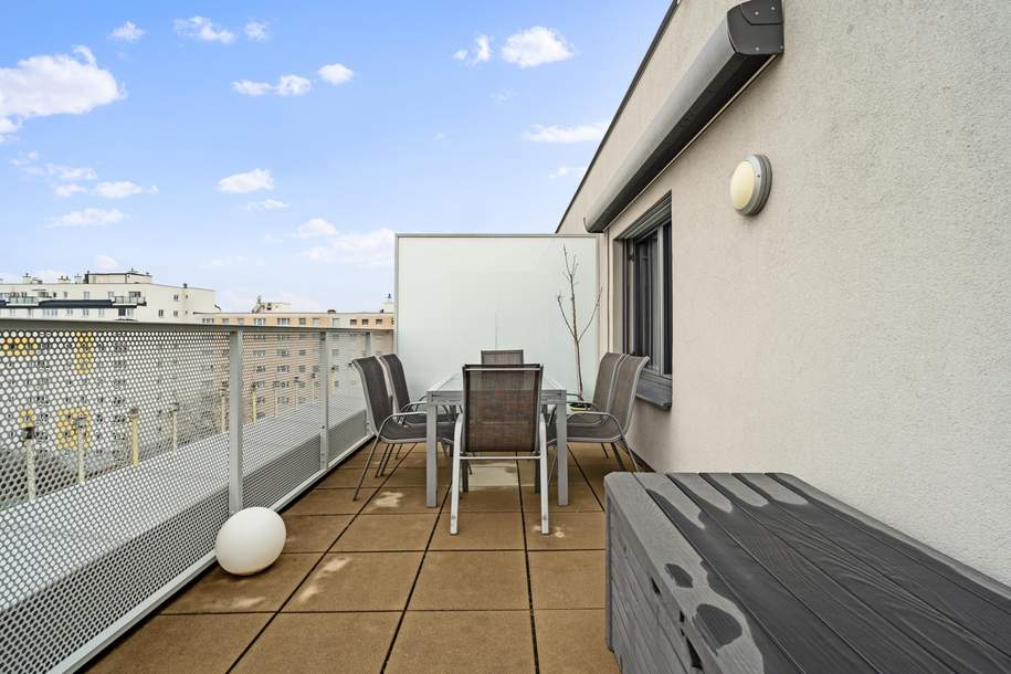 "Dachgeschoss-große Terrasse- Koffer packen-einziehen-vollmöbliert", Wohnung-miete, 1.400,00,€, 1220 Wien 22., Donaustadt