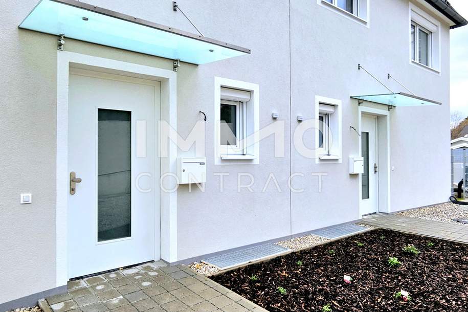 Miete mit Kaufoption: Elegante Dippelhaushälfte mit großem Garten in ruhiger Lage, Haus-miete, 1.646,30,€, 2721 Wiener Neustadt(Land)