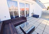 DACHGESCHOSS, FERNBLICK, 48 m2 Neubau mit 13 m2 Balkon, Wohnküche, 1 Zimmer, Duschbad, Garage möglich, U3-Nähe, vermietet