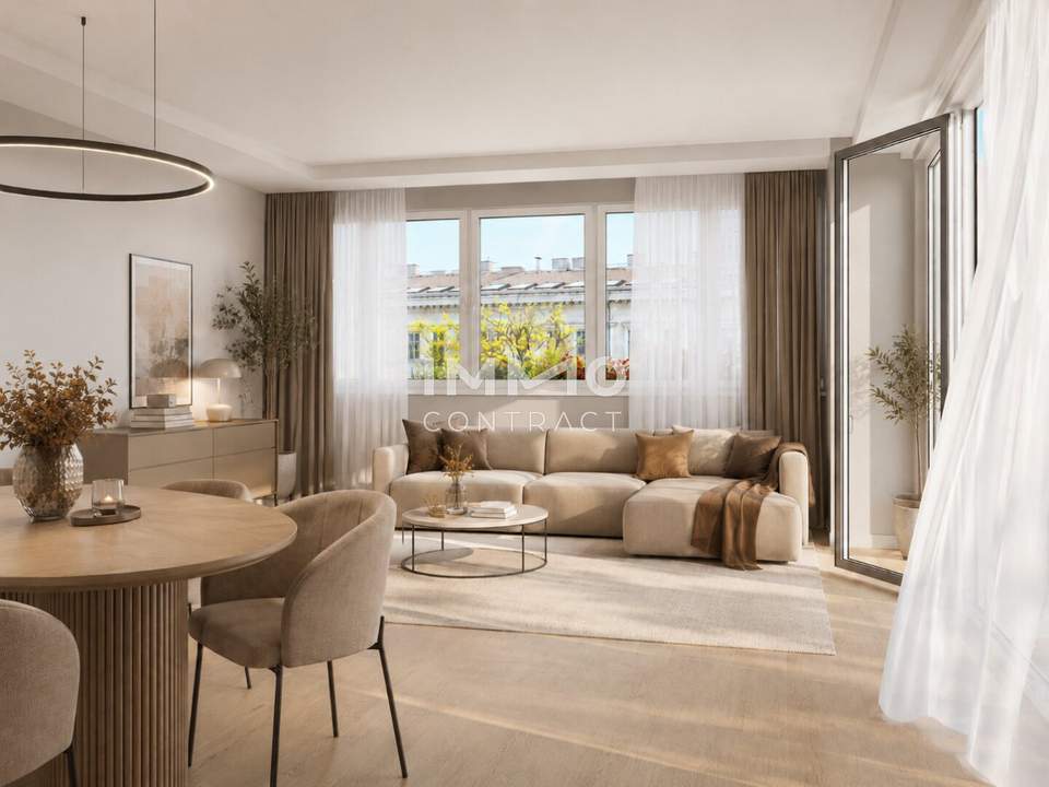 Hofseitige Dreizimmer-Wohnung im DG (Klimatisierung): Neubau-Erstbezug im hippen 16.