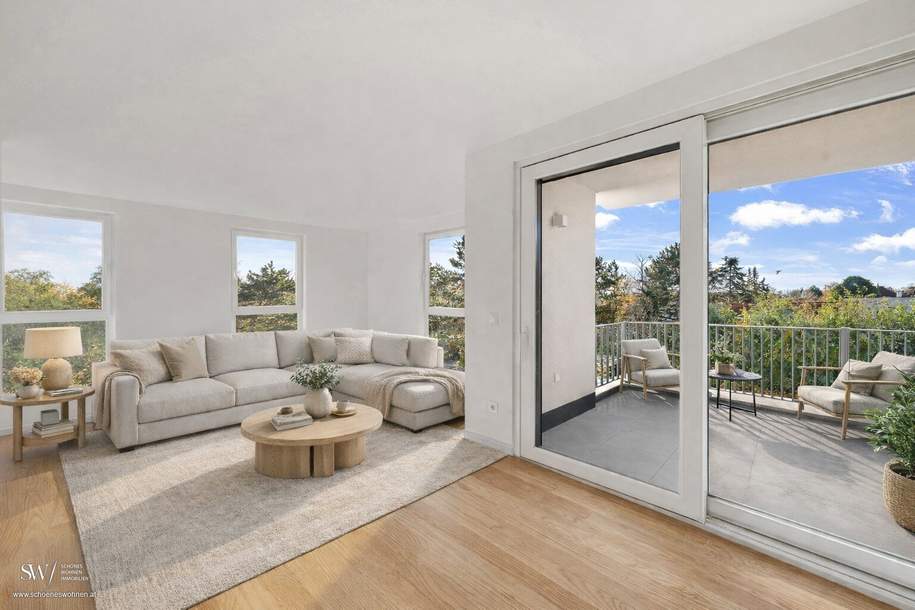 Lichtdurchflutete 3-Zimmer-Neubauwohnung mit Balkon/Loggia nahe dem Mühlwasser, Wohnung-kauf, 498.000,€, 1220 Wien 22., Donaustadt