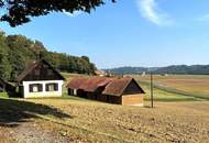 Renovierungsbedürftiges Bauernhaus mit Nebengebäude und Ackerland