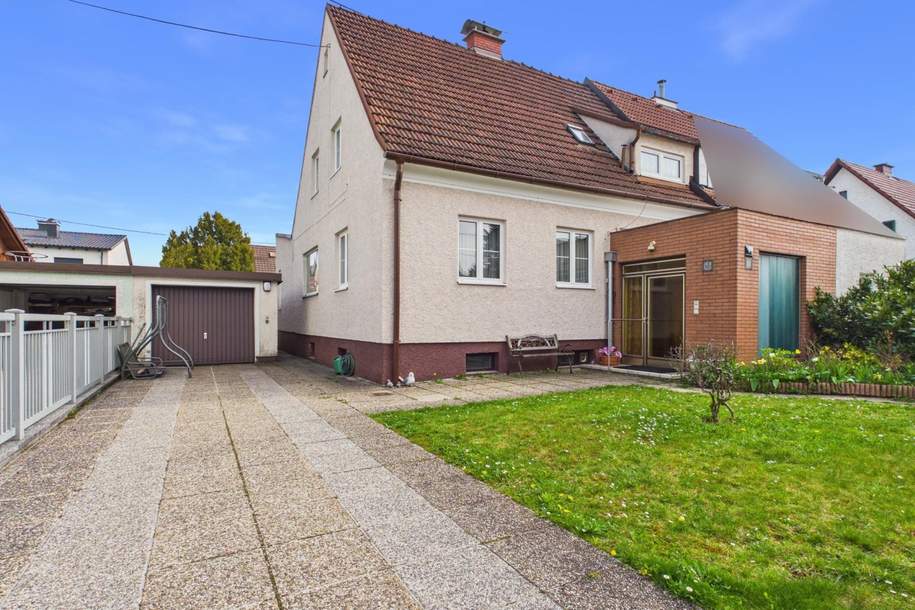 ST. MARTIN bei TRAUN : Wohnhaus (Doppelhaushälfte) ca. 135 m² Wohnfläche + GARAGE, GRUNDSTÜCK ca. 469 m², Haus-kauf, 330.000,€, 4050 Linz-Land
