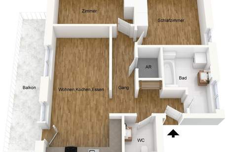 Angenehm Wohnen - Helle 3-Zimmerwohnung mit Balkon, Wohnung-kauf, 320.000,€, 5741 Zell am See