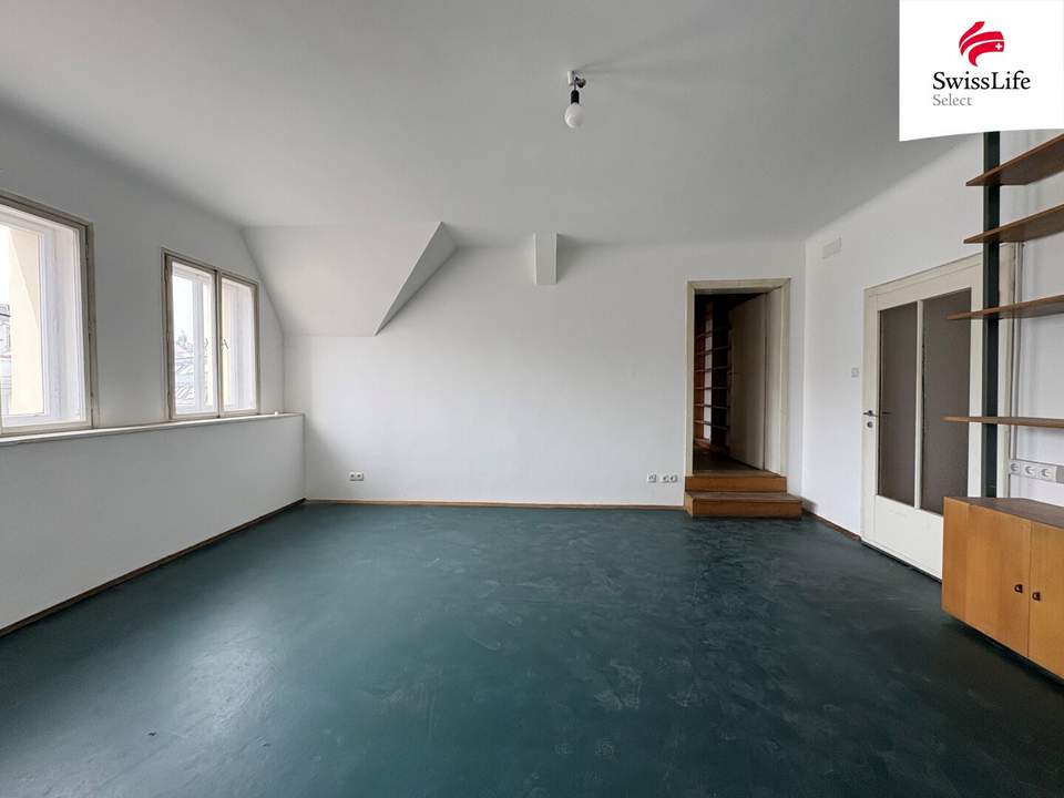 Sanierungsbedürftige Dachgeschosswohnung | 5 Zimmer | Nahe U4 Pilgramgasse