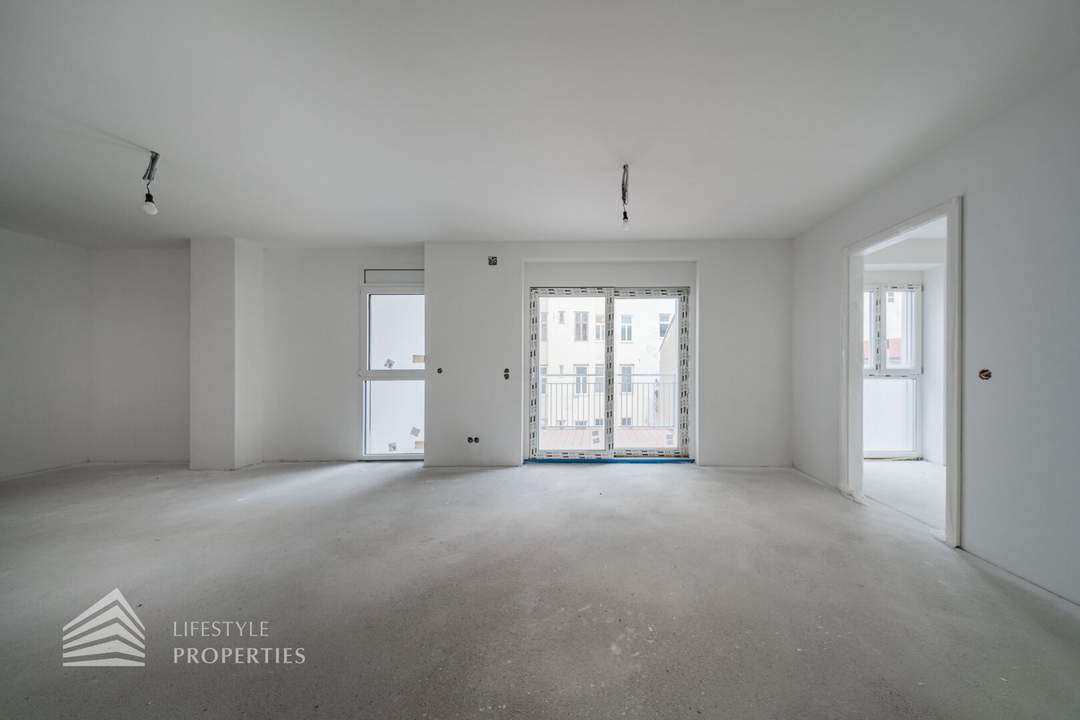 Heller 4-Zimmer Erstbezug mit Balkon, Nähe Kutschkermarkt