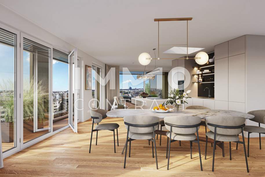 Ganz oben! Penthouse mit exklusiver Ausstattung - Direkt am Hauptbahnhof - PROVISIONSREI, Wohnung-kauf, 1.498.000,€, 1100 Wien 10., Favoriten