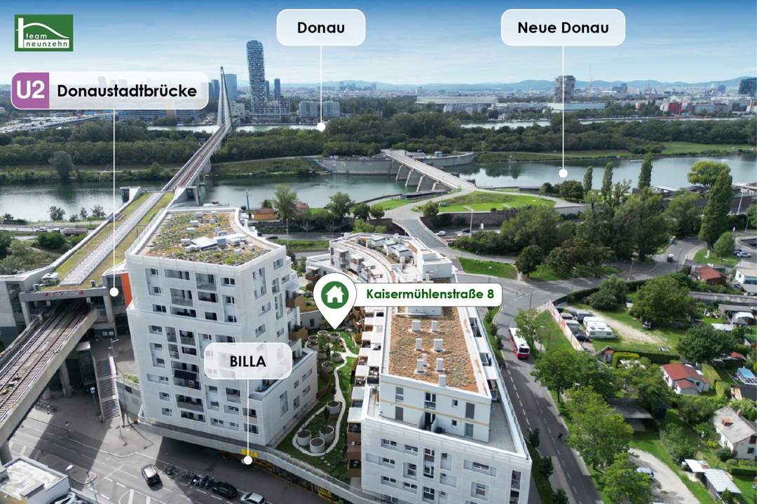 Lichtdurchflutete 2-Zimmer Wohnung bei der Alten Donau - ab 01.07.2026 verfügbar!