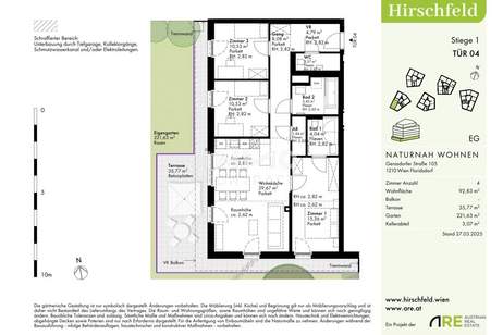 220m2 Garten! Neu und provisionsfrei in der Nähe von U1 Leopoldau: Wie im Urlaub, Wohnung-kauf, 270.000,€, 1210 Wien 22., Donaustadt