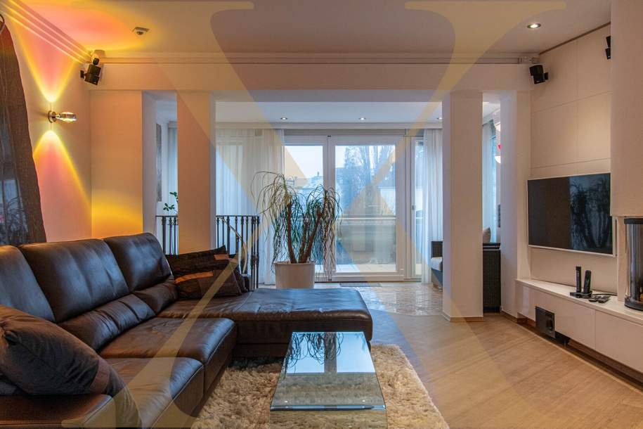 Außergewöhnliches, nahezu vollmöbliertes Einfamilienhaus mit Pool und Gartenidylle in Bestlage von Urfahr zu vermieten!, Haus-miete, 3.700,00,€, 4040 Linz(Stadt)