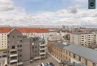 Panorama SKY LOFT mit atemberaubender Dachterrasse in der Brotfabrik Wien!