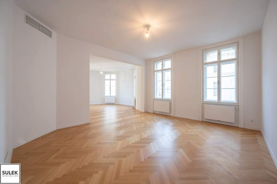 schöne, helle, gut geschnittene 5 Zimmer Wohnung mit 2 Bädern, Gäste-WC uvm. in bester Innenstadtlage, Wohnung-miete, 3.998,73,€, 1010 Wien 1., Innere Stadt