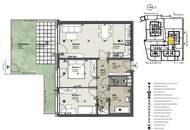 St. Pölten: Moderne 3-Zimmer-Wohnung im Erstbezug mit kompaktem Garten