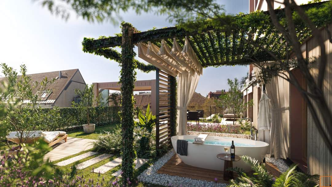 FUNKHAUS - Sonnenuntergang mit Blick auf die Diplomatische Akademie