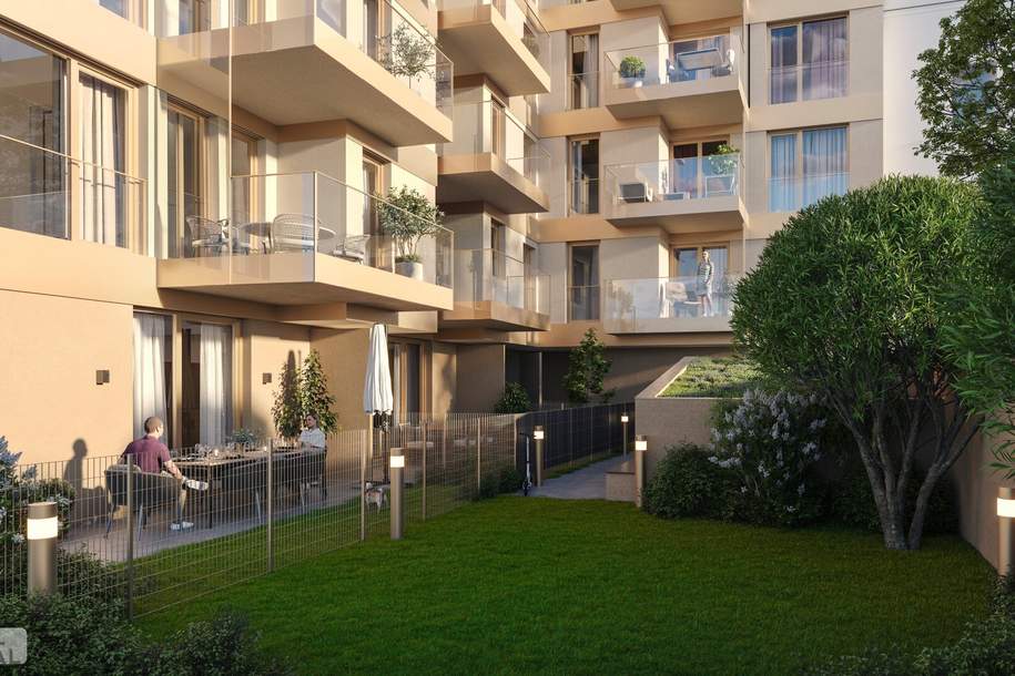 "DONAU PERLE" ERSTBEZUG! MODERNE 2-ZIMMER-WOHNUNG MIT BALKON UND PARKBLICK!, Wohnung-kauf, 339.000,€, 1210 Wien 21., Floridsdorf