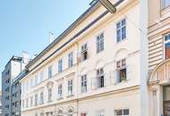 Neuwertige Zwei-Zimmer-Altbauwohnung mit herrlicher Terrasse und Loggia direkt beim Naschmarkt