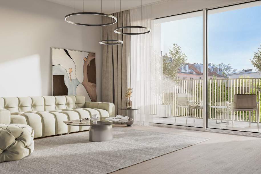 "Wohnoase Siebenbrunnengasse 44 - ERSTBEZÜGE mit BALKON - Nachhaltig. Ruhig. Besonders.", Wohnung-kauf, 353.200,€, 1050 Wien 5., Margareten