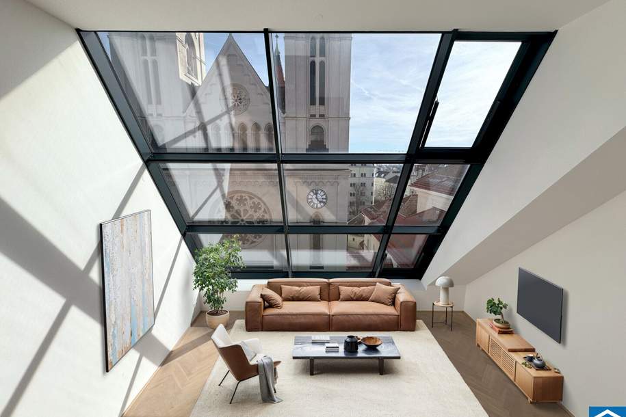 Spektakuläre Dachgeschoßmaisonette mit Terrassentraum und Blick auf die Canisiuskirche, Wohnung-kauf, 1.480.000,€, 1090 Wien 9., Alsergrund