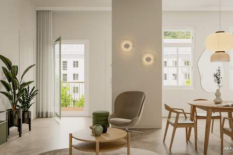 Kleinod mit Stadtgarten | Großzügige Altbauwohnung mit Balkon und 3,4 m Raumhöhe, Wohnung-kauf, 447.000,€, 1110 Wien 11., Simmering