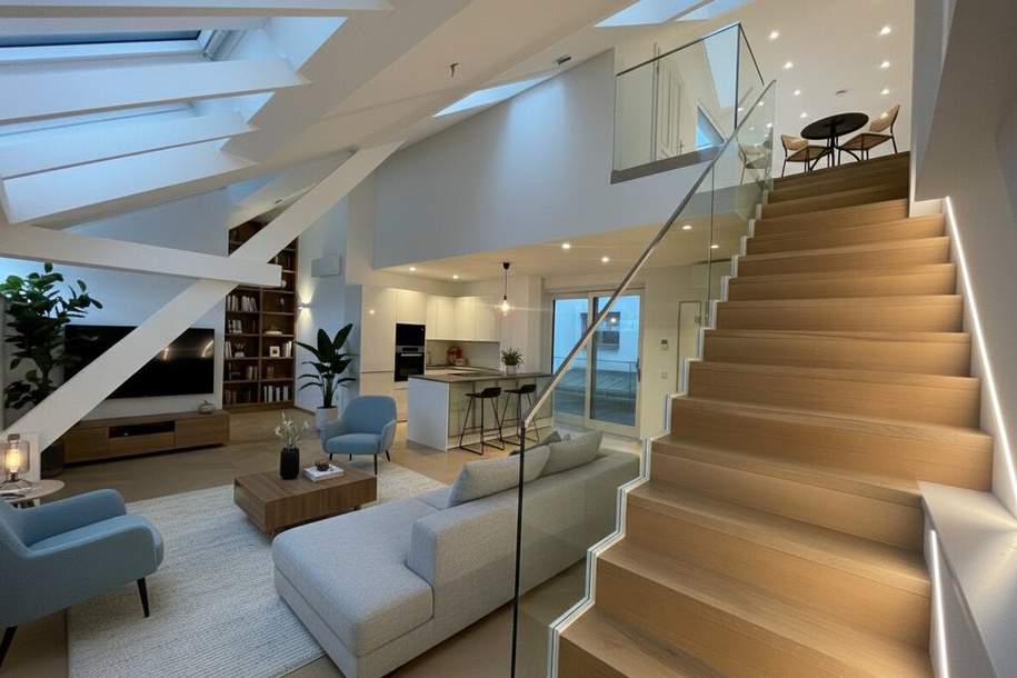 1010! Exklusives 4-Zimmer Dachgeschoss mit Balkon nahe Rudolfsplatz!, Wohnung-miete, 4.555,63,€, 1010 Wien 1., Innere Stadt