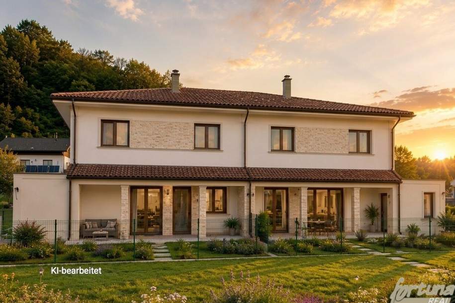 ☀️ SOMMERHIT mit Fernblick – Exklusive 5-Zimmer-Doppelhaushälfte mit Garten, Haus-kauf, 347.500,€, 3380 Melk