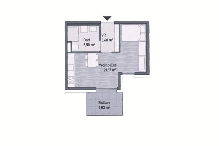 Neubauprojekt in Graz, Jakomini - Moderne Anlegerwohnung (30m²) mit Balkon! Provisionsfrei, Wohnung-kauf, 159.432,€, 8010 Graz(Stadt)