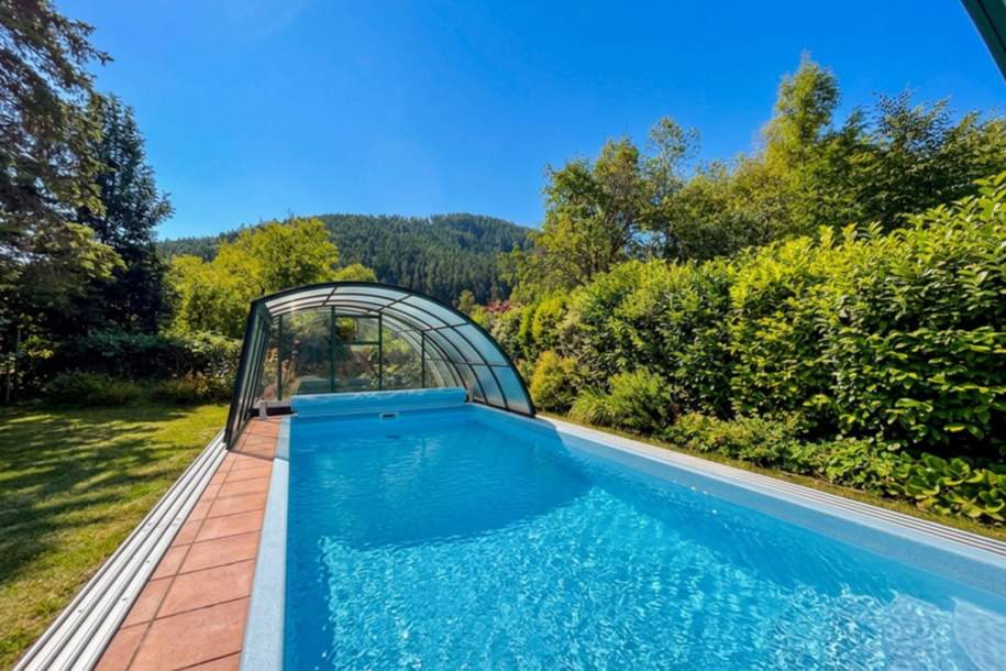 Entspannte Stunden auf der sonnigen Terrasse oder im beheizbaren Pool mit Blick auf den Gfieder!, Haus-kauf, 580.000,€, 2630 Neunkirchen