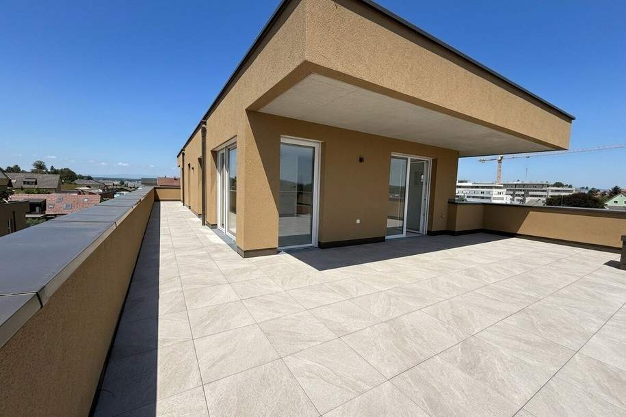 Leben wie im Paradies – 4-Zimmer-PENTHOUSE mit Rundumblick von der großzügigen 86m2 großen Dachterrasse! + 70m2 extensiv begrüntes Flachdach, Wohnung-kauf, 539.000,€, 8401 Graz-Umgebung